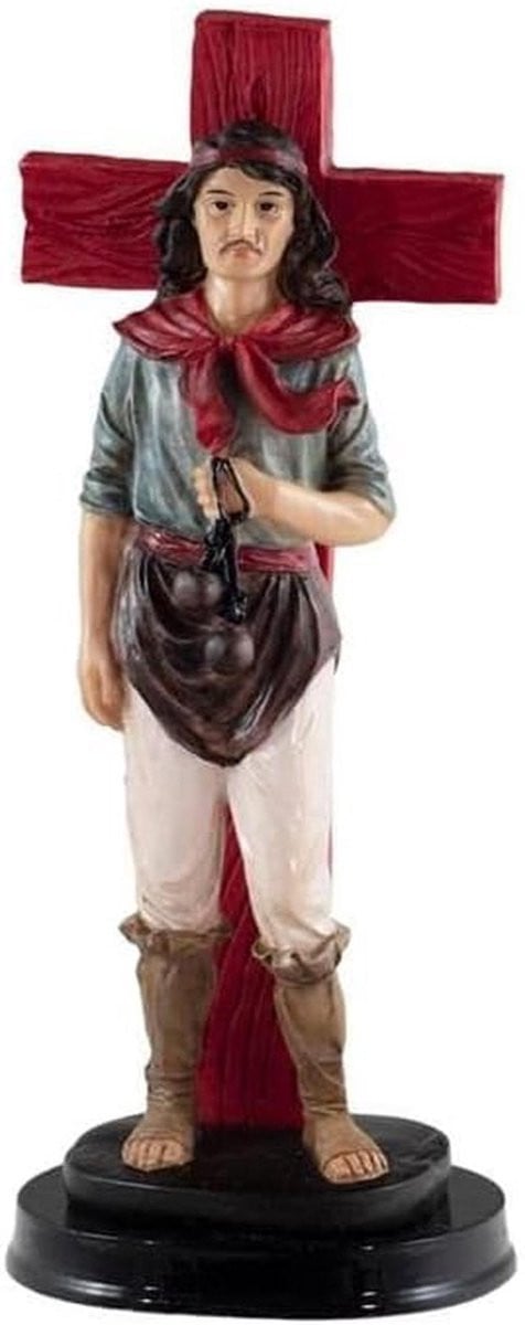 Gaucho Gil Figuur - Handgeschilderd meerkleurig beeldje - 22 cm