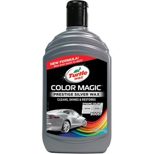 Turtle-Wax Autopolitur 52710 Color Magic Prestige Silver Wax, mit Versiegelung, für silberne und graue Lacke, 500 ml