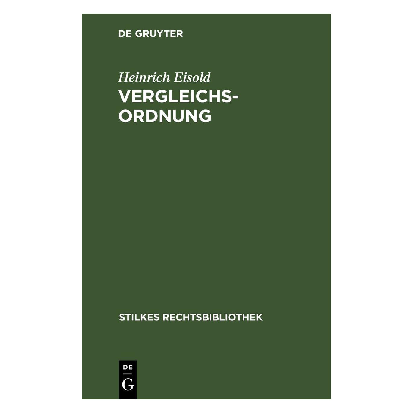 De Gruyter Eisold:Vergleichs-Ordnung (67779675)