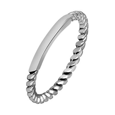 Fingerring AKZENT "Alexia, silberfarbig, langlebig" Gr. 58, silber (silberfarbig), Fingerringe, Damen, 58, Edelstahl, Fingerring