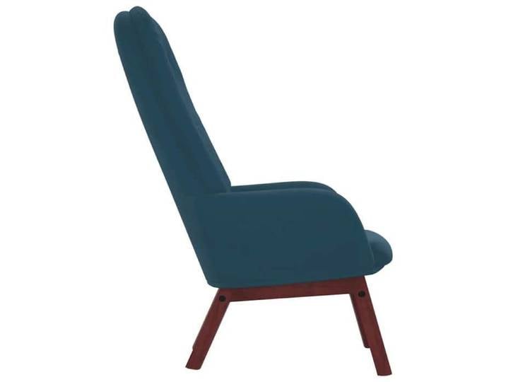 Fauteuil simple - Bleu - Chaise de relaxation - Bleu Velours 70x77x98 cm F7962