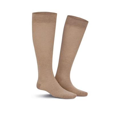 Kniestrümpfe KUNERT "FLY&CARE", Herren, Gr. 39-40, beige (beige, meliert), Baumwollmischung, normal, Socken Kniestrümpfe, Stützklasse 3, druckfreier Komfortbund
