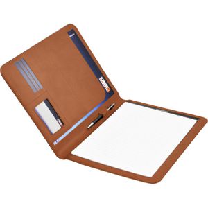 DESQ Schreibmappe 3682.07 Business Classy, braun, Kunstleder, inklusive Schreibblock, A4