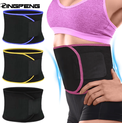 Inspire Curations CoreHeat Sauna Sweat Waist Trimmer Belt For Fat Burning & Training Support blue