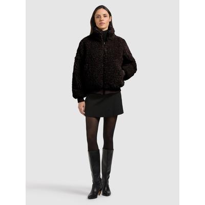 Winterjacke KHUJO "BLESSING", Damen, Gr. XS, braun (chocolate chip), 100% Polyester, unifarben, regular fit knielang, eingesetzt Windstopperbündchen, Jacken Winterjacke