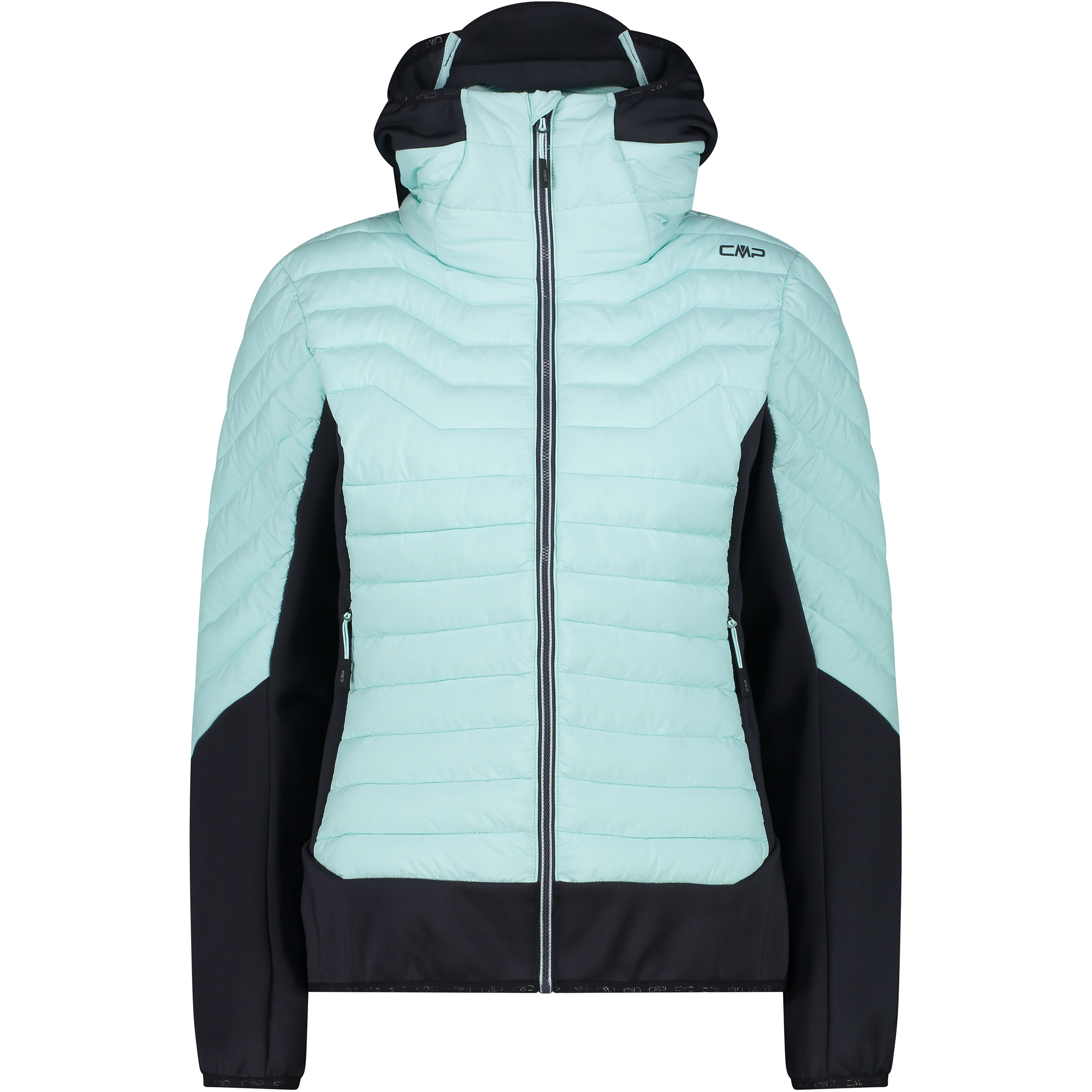 CMP Hybrid Damen Isolationsjacke tuerkis Größe XXS Trekking Windabweisend