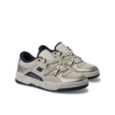 Sneaker DC SHOES "Construct", Damen, Gr. 6,5(37,5), weiß (weiß, weiß, champagne), Obermaterial:54.6% Leder, 20.9% Synthetikmaterial, 25.5% Polyester., Schuhe Sneaker