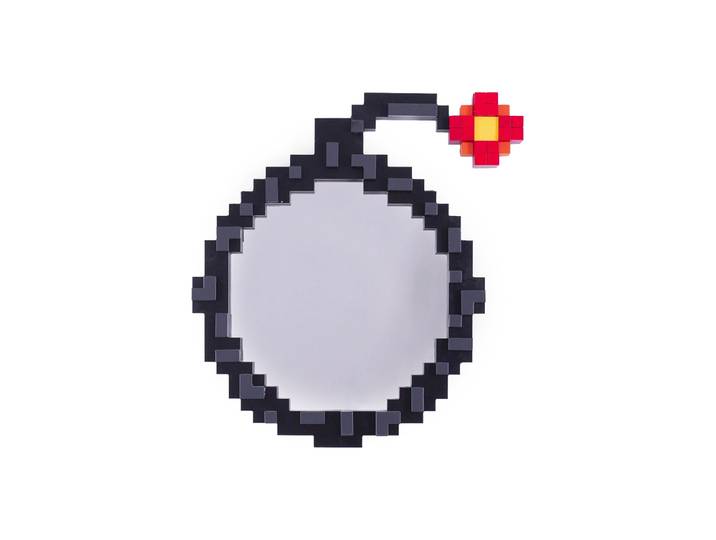 Design Wandspiegel „Pixel Bomb“ Multicolor Seletti