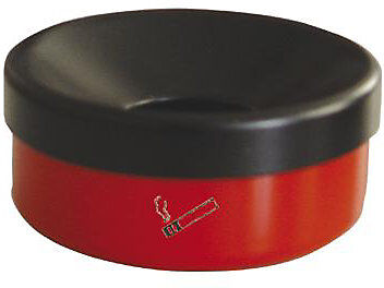 kaiserkraft Tischascher Rondo, Volumen 0,2 l, rot