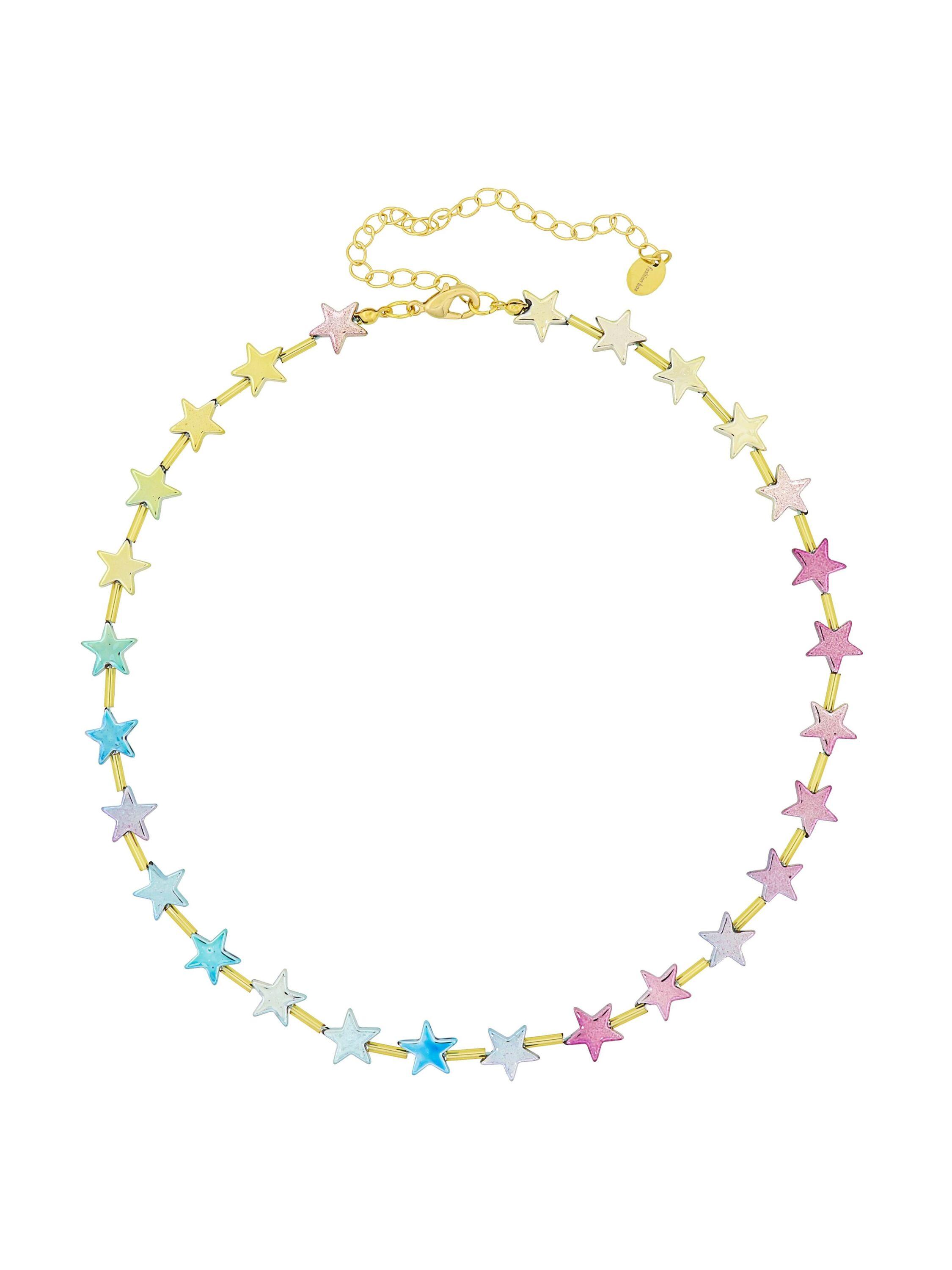 Fashionbox Kette mit Sternen mehrfarbig