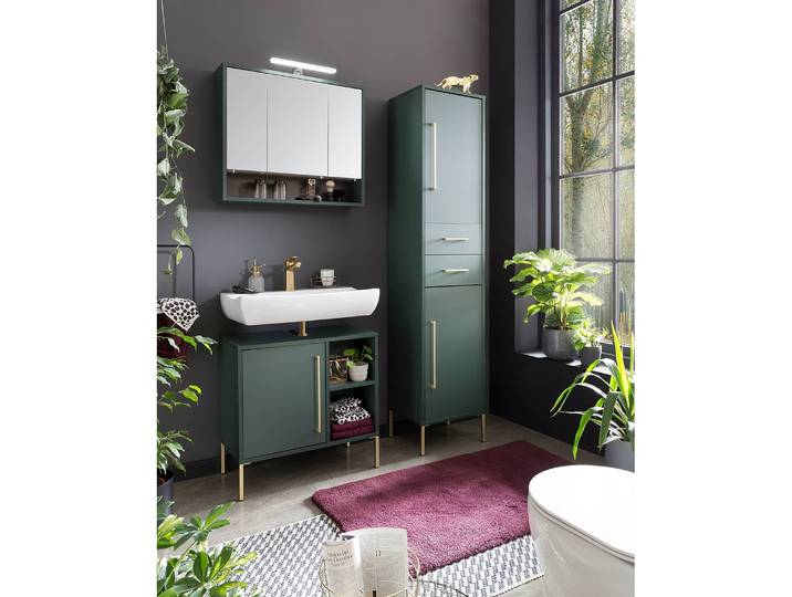 Meuble sous lavabo Kent 65 x 63 x 33cm Vert/Vert foncé