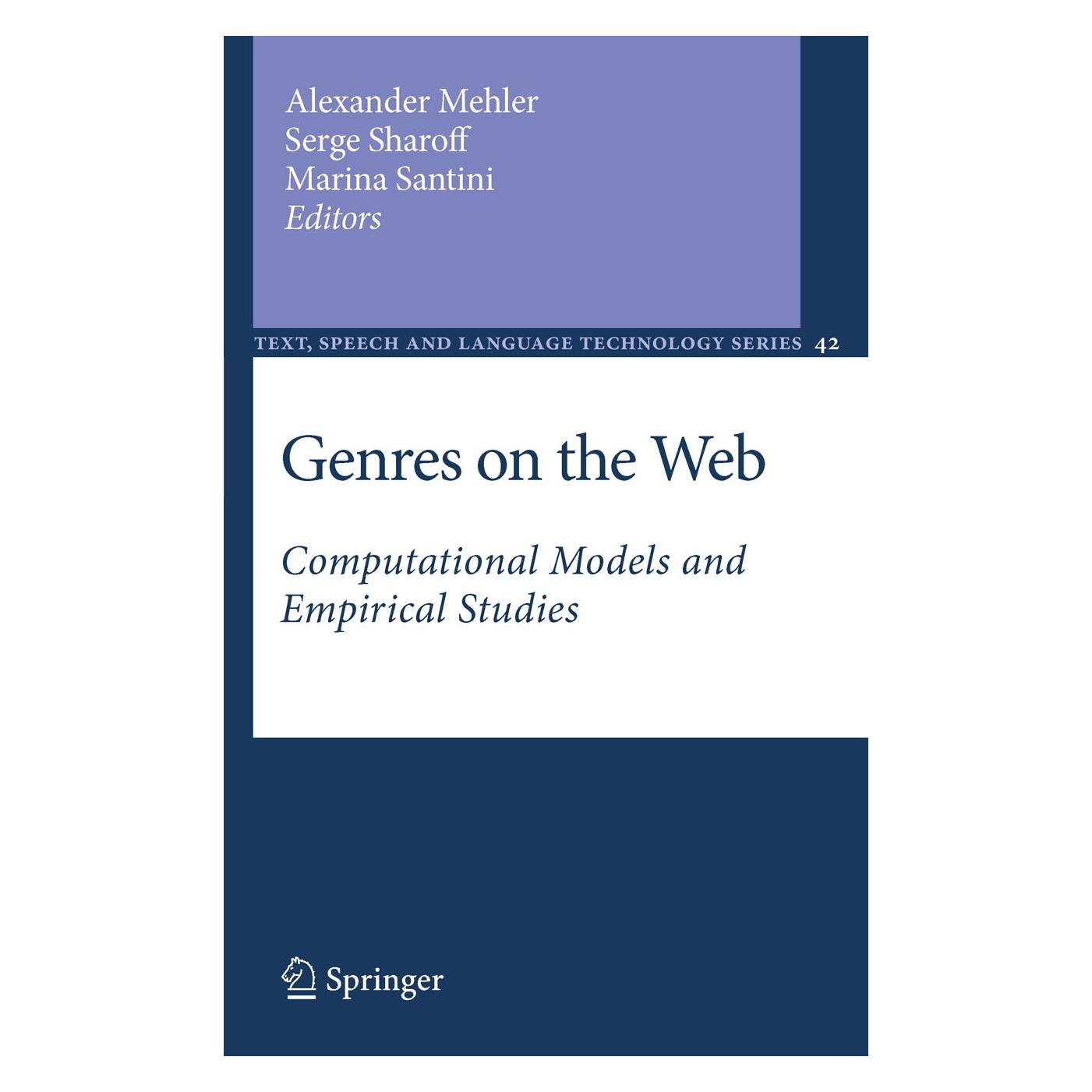 Springer Genres on the Web (Englisch, Hardcover, Alexander Mehler, Marina Santini, Serge Sharoff) (9789048191772)