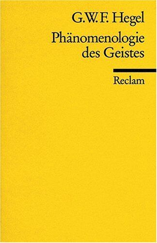 Hegel, Georg W F - Phänomenologie des Geistes - Preis vom 12.10.2026 11:37:12 h