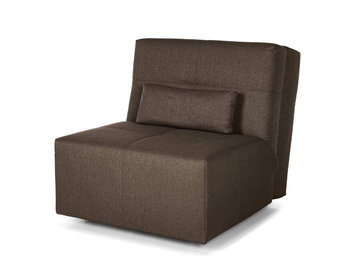 Fauteuil convertible Kassari Marron/Noix de muscade Tissé à plat 85 x 85 x 102cm