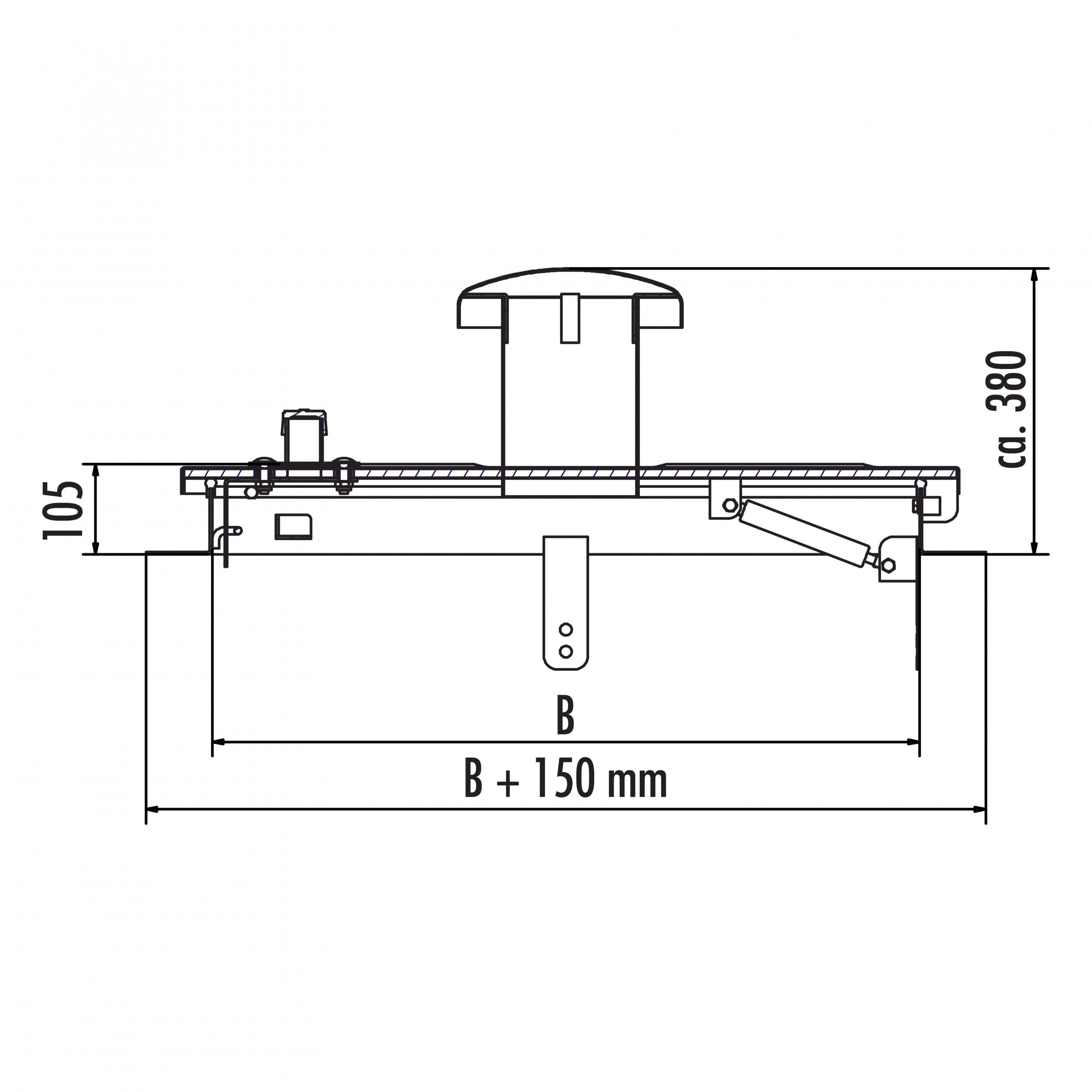 Hailo Professional Hailo Schachtabdeckung HS1 Edelstahl 2mm tagwasserdicht 800x800mm geschlossen