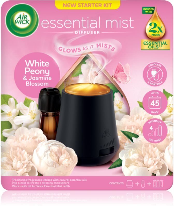Air Wick Aroma Mist White Peony & Jasmine Blossom Aroma Diffuser mit Füllung + Batterie 1 St.