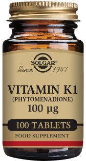 Solgar Natural Vitamin K 100 mcg 100 Tablets