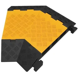 HP Autozubehör, Kabelschutz + Kabelführung, Schlauch- und Kabelbrücke H70mm Gummi schwarz/gelb links (Kabelbrücke, 7 cm)