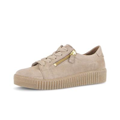 Sneaker GABOR "Sneaker low", Damen, Gr. 35,5, beige, Schuhe Sneaker