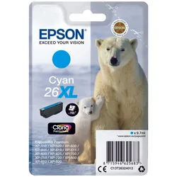 Epson Original 26XL Eisbär Druckerpatrone cyan 700 Seiten 9,7ml (C13T26324012)