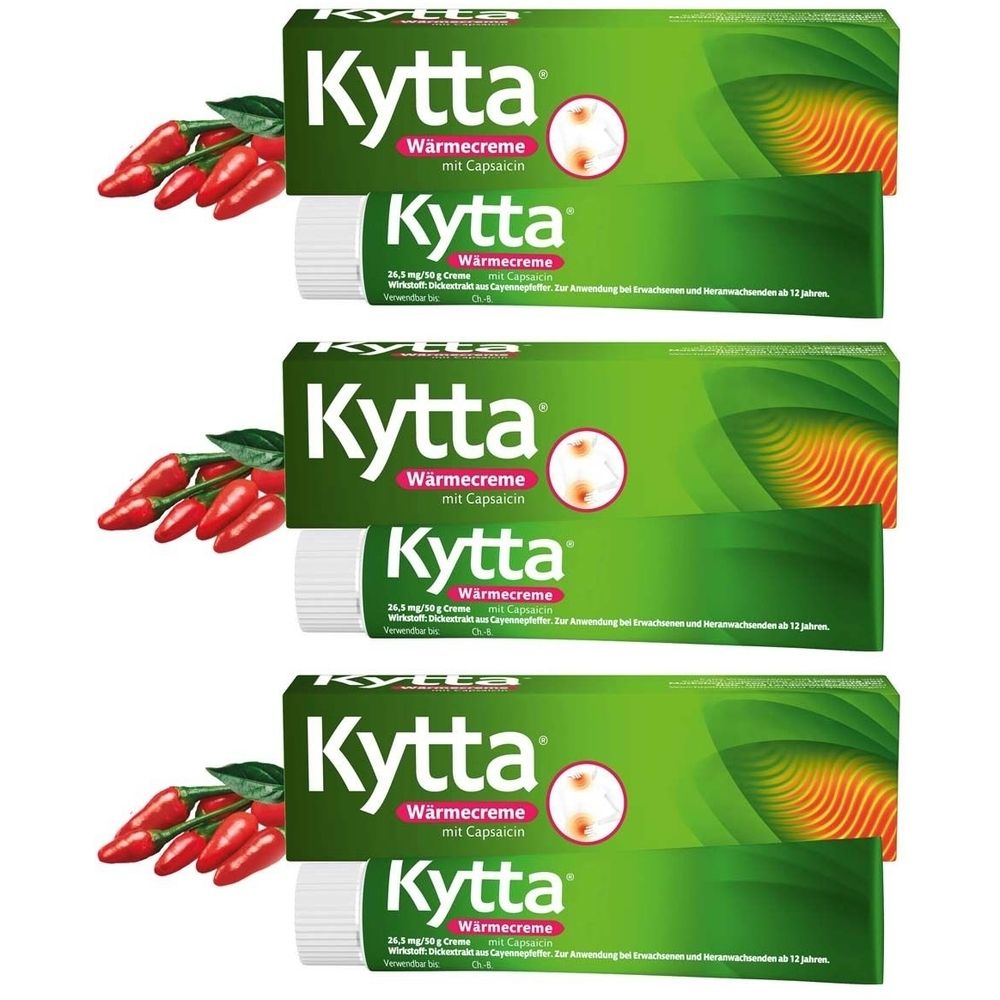 Kytta Wärmecreme mit Capsaicin 26,5 mg/50 g Creme x3 3x100
