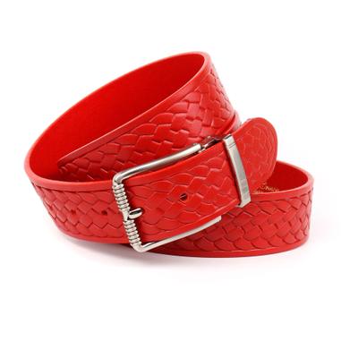 Ledergürtel ANTHONI CROWN, Damen, Gr. 85, rot, Rindsleder, Gürtel Ledergürtel