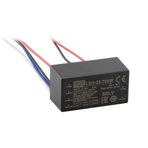 MEAN WELL LDH-25-700W LED-Treiber 25.2W 0.7A 12.5 - 36V 1St.