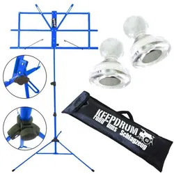 keepdrum MUS2BL Notenständer Blau mit 10 Magnete, Notenständer, Blau