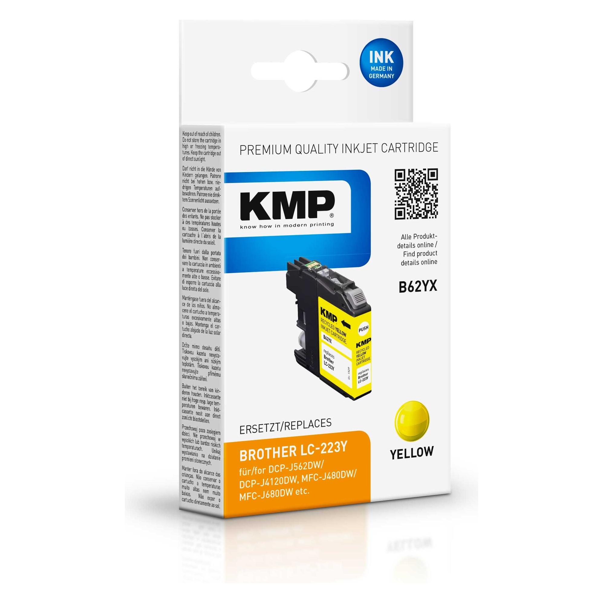 KMP Tinte ersetzt LC223Y (Y) (1529,4009)