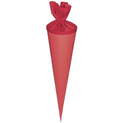 5x Heyda, Schultüte, Schultüte Filzverschluss Rohling 19x70cm rot (70 cm)