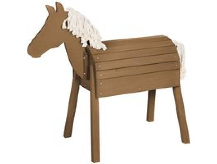ROBA Cheval jouet d'extérieur, résistant aux intempéries (petit (48x110x96 cm), teck)