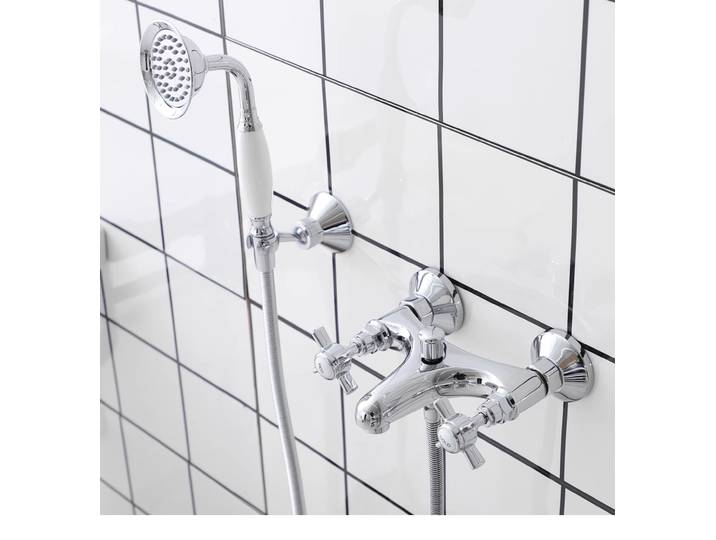 Ensemble de robinets de douche de salle de bains, ensemble de robinets de douche muraux en laiton classique, finition or/Chrome, Style classique