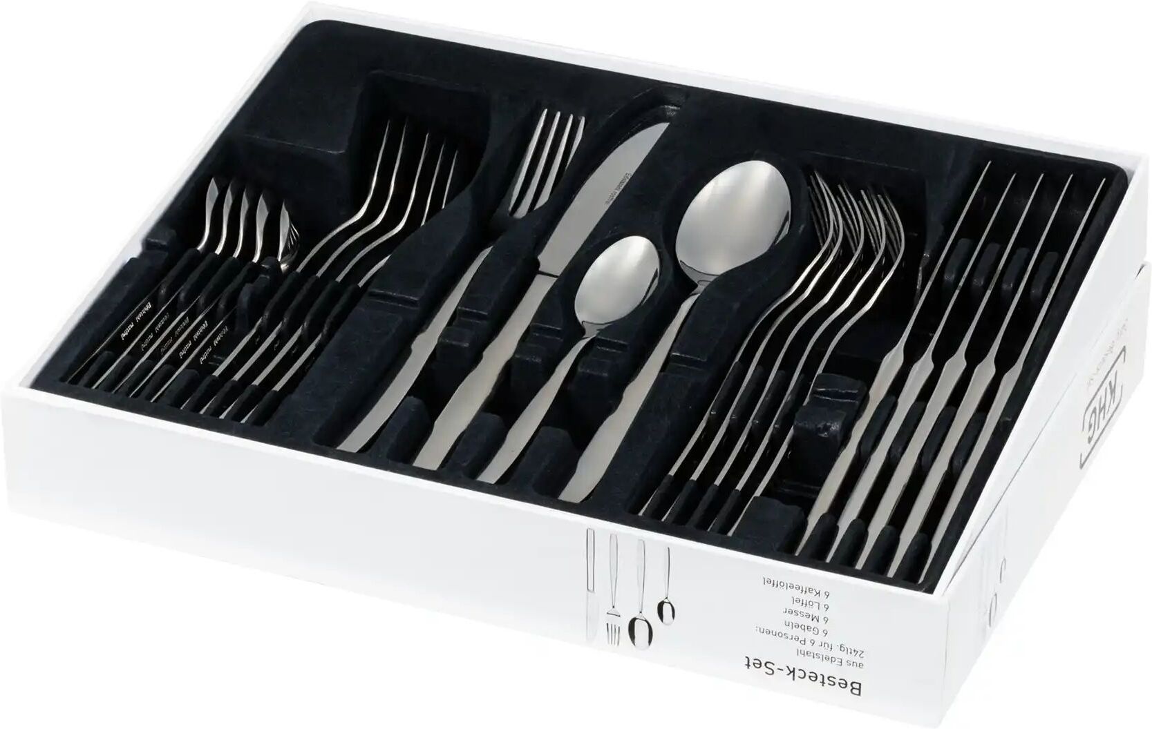 KHG Besteckset  24-teilig  "711" ¦ silber ¦ Edelstahl