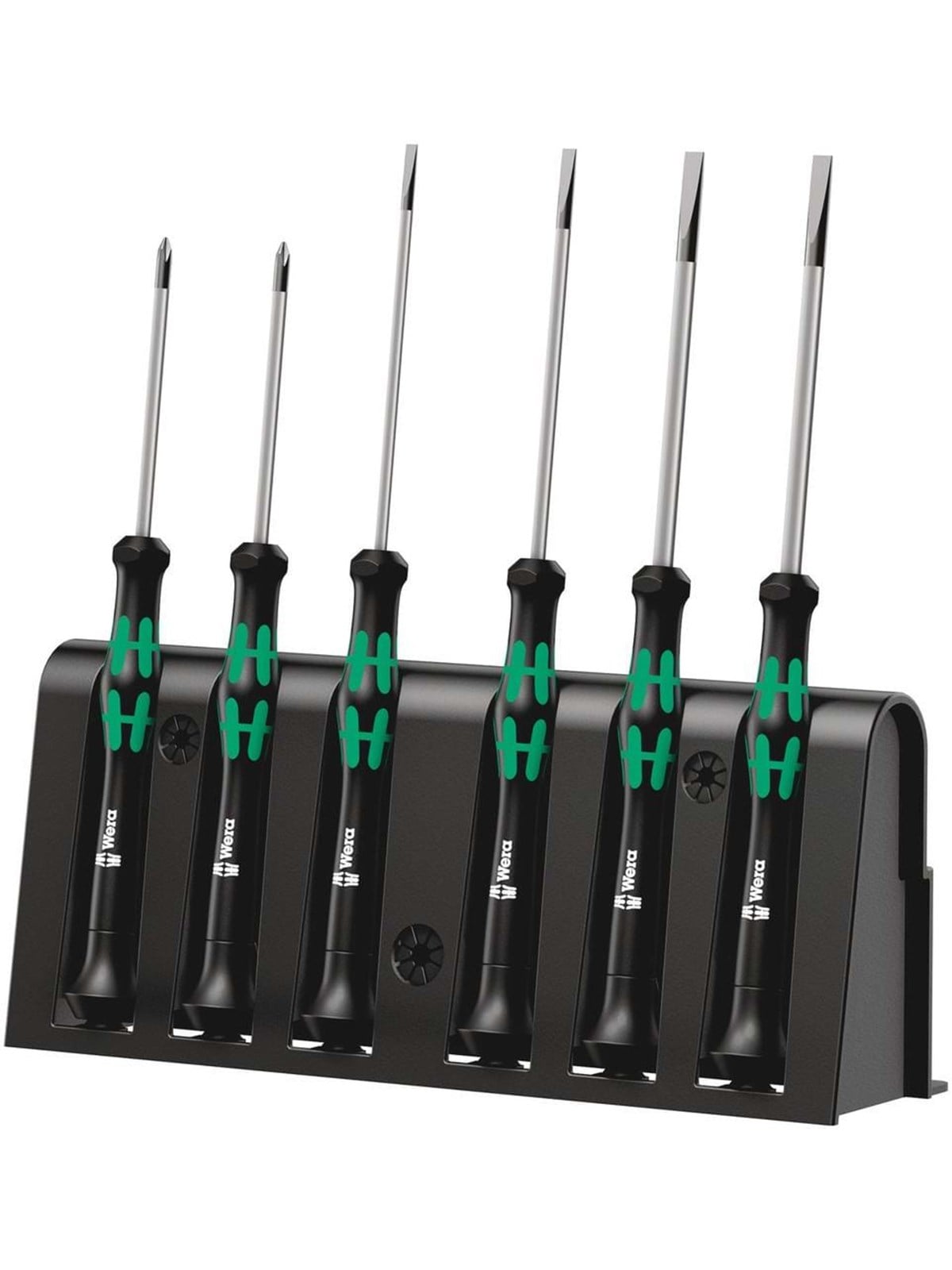 Wera 2035/6 A Elektroniker-Schraubendrehersatz + Rack, 6-teilig