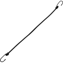 Gummispanner mit 2 Haken 80 cm, Latex, schwarz