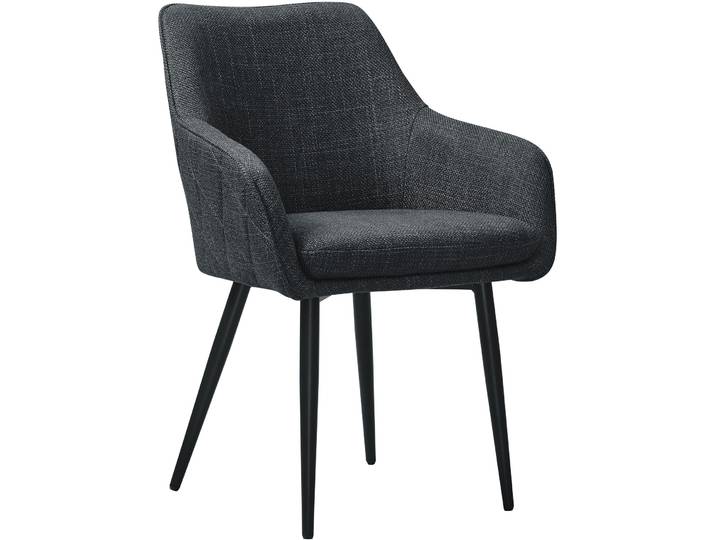 Stuhl Holmari anthrazit Strukturstoff/Metall - Stuhl