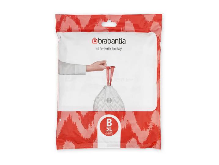 Brabantia Sac poubelles Brabantia PerfectFit Lot de 40 5 litres