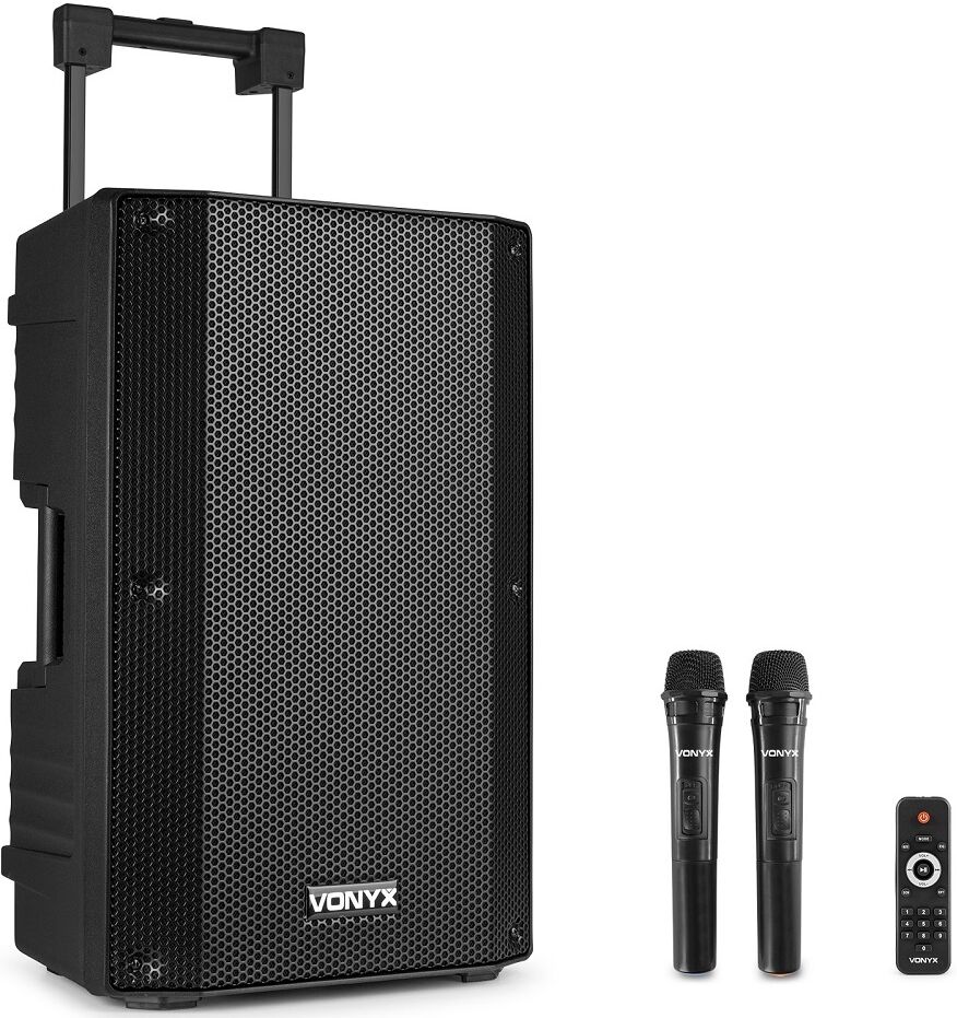 Coluna Amplificada Portátil 12" 800W MP3/USB/SD/FM/2xUHF/BLUETOOTH (VSA500) - VONYX