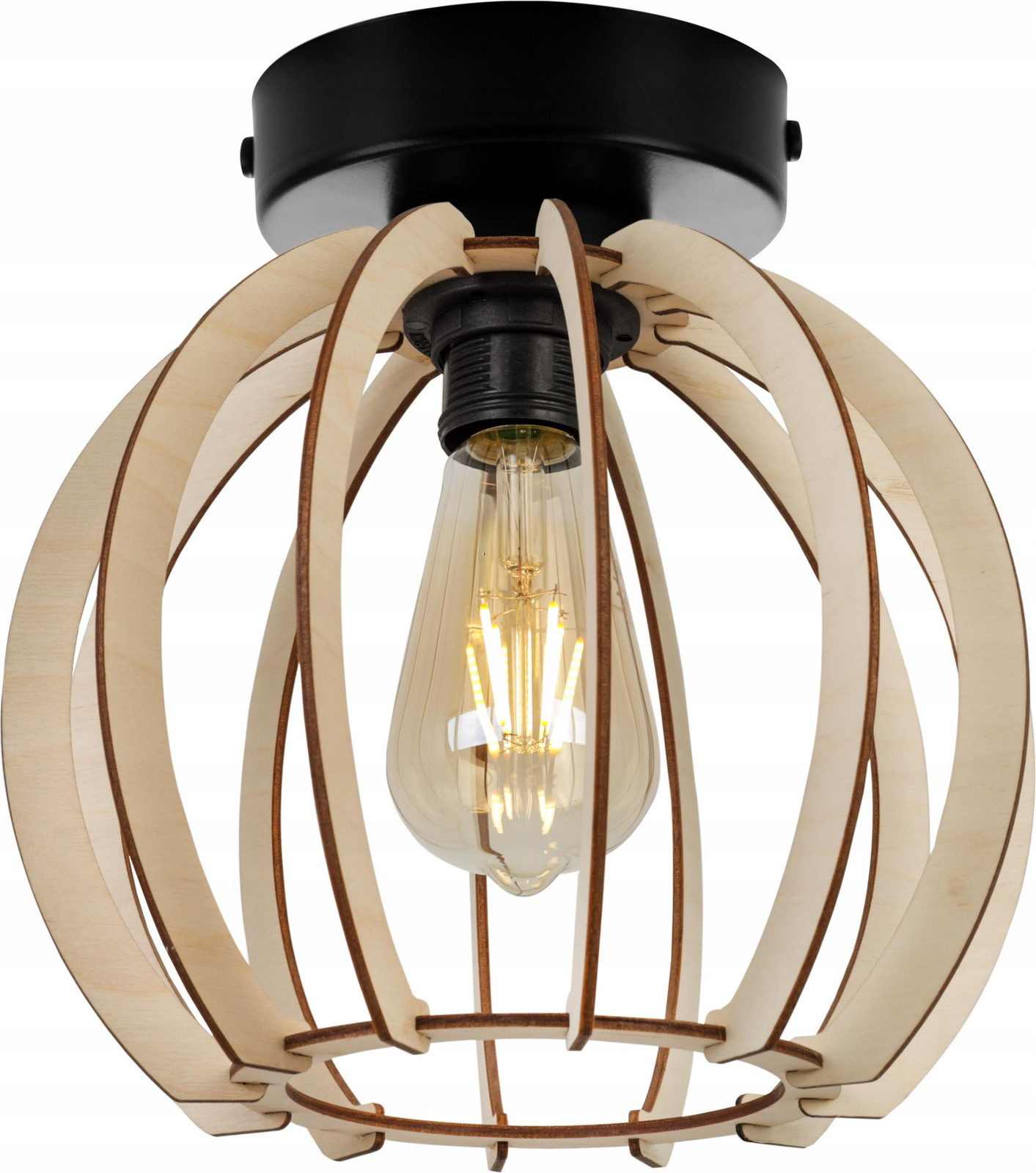 LightHome Moderne LED-plafondlamp van hout