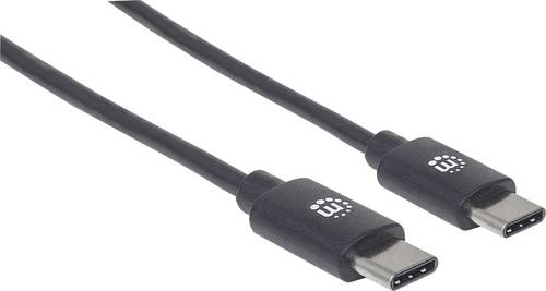 Manhattan USB-Kabel USB 2.0 USB-C Stecker 0.50m Schwarz 354868