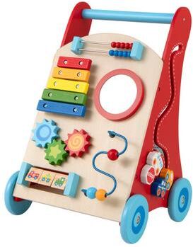 Costway Baby Push Walker with Handle and Wheels for Boys & Girls 3+ Years Old-Muticolor