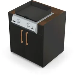 Brabura KC 80 Plancha Körper - Iron Corten / Anthrazit / Holzgriff