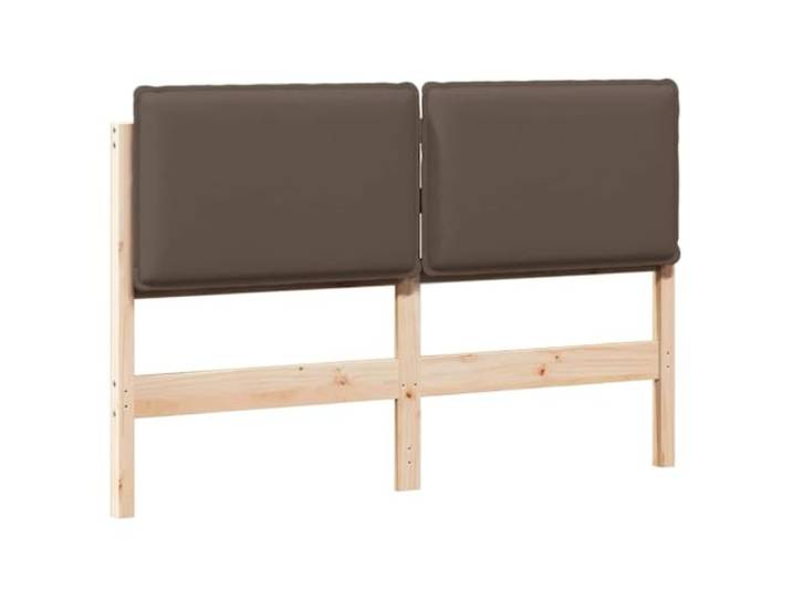 HGLADYU Gepolstertes Kopfteil 120 cm in Hellgrau mit natürlicher Holzmaserung für EIN modernes Schlafzimmerdesign
