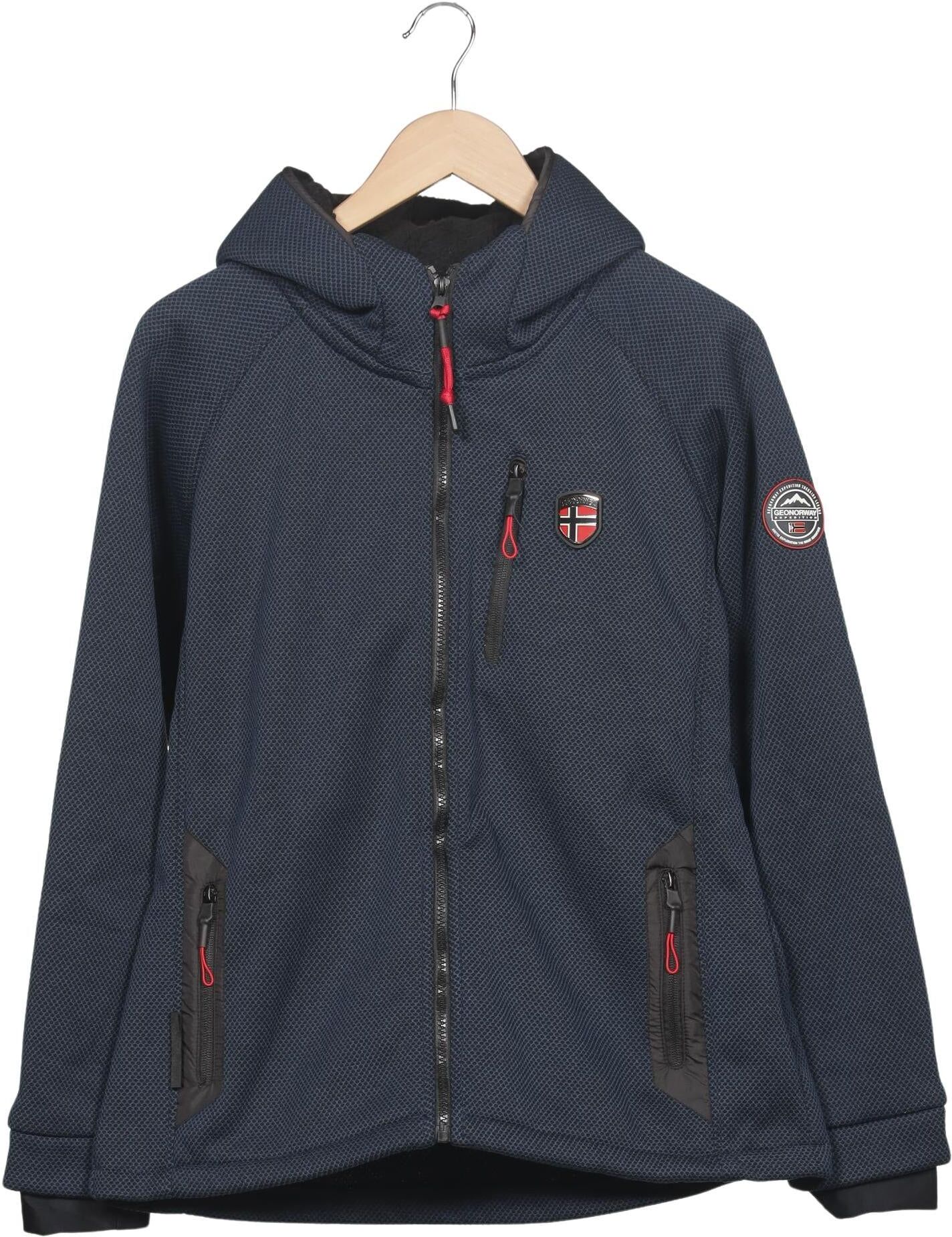 Geographical Norway Damen Kapuzenpullover, Marineblau, Gr. L (UK 14), Synthetik - Second Hand