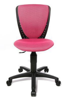Topstar Kinderdrehstuhl High S´cool, ohne Armlehnen, Muldensitz, 3D-Netz-Rückenlehne, pink/schwarz