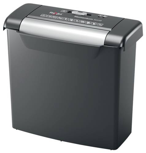 Rexel Momentum S206 Aktenvernichter 6 Blatt Streifenschnitt 6mm P-2 9l Vernichtet auch Heftklammern, Büroklammern