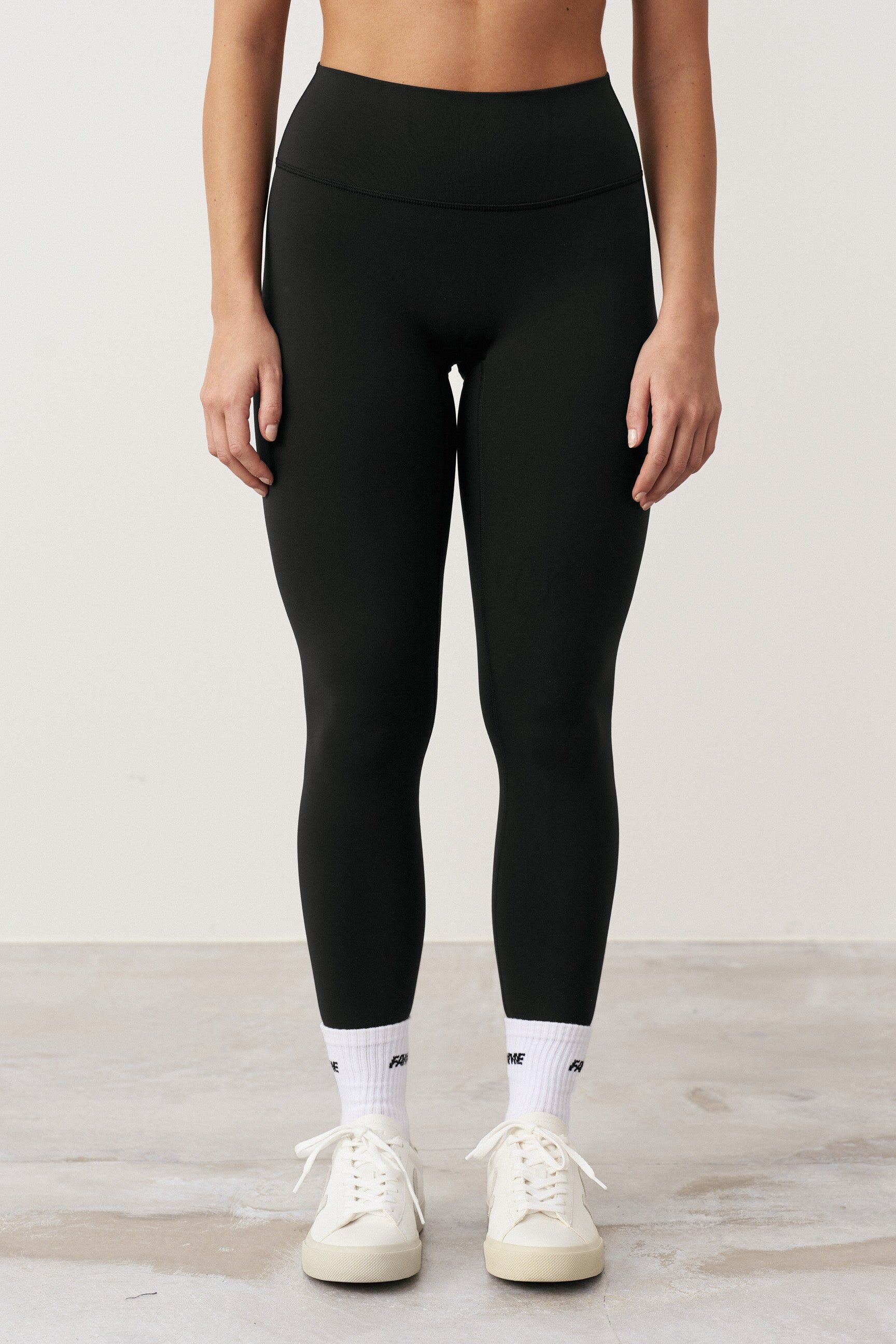 FAMME - Softy Leggings - Black / Petite / XL