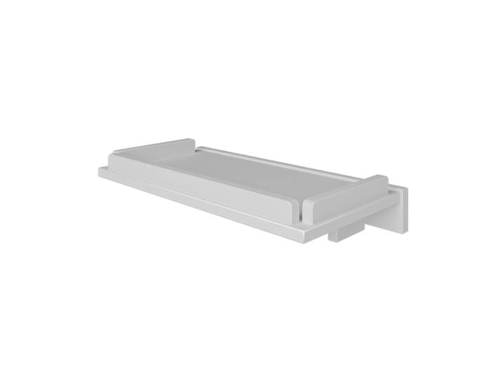 Tablette chevet xl pour lit bois massif blanc