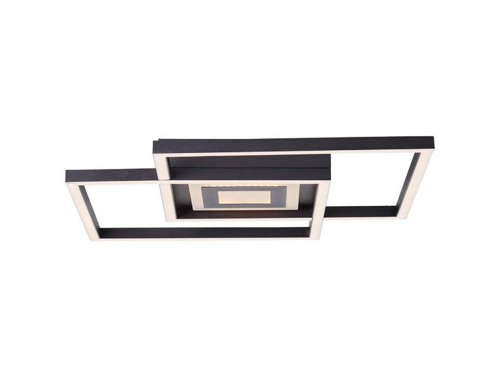 Brilliant Deckenleuchte Metis G99381/06, Schwarz, Metall, LED integrated, 40x6.5x30 cm, Lampen & Leuchten, Innenbeleuchtung, Deckenleuchten, Deckenleuchten