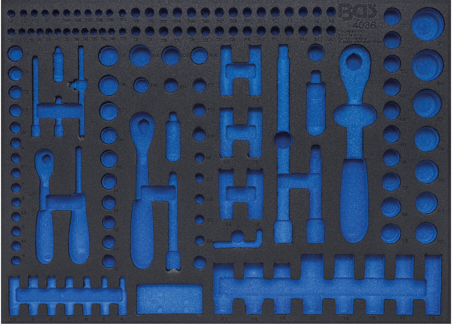 BGS Werkstattwageneinlage 3/3 4036-1, leer, für Art. 4036 ; BGS technic)